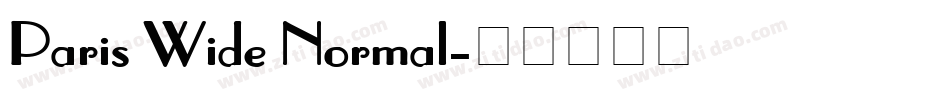 Paris Wide Normal字体转换